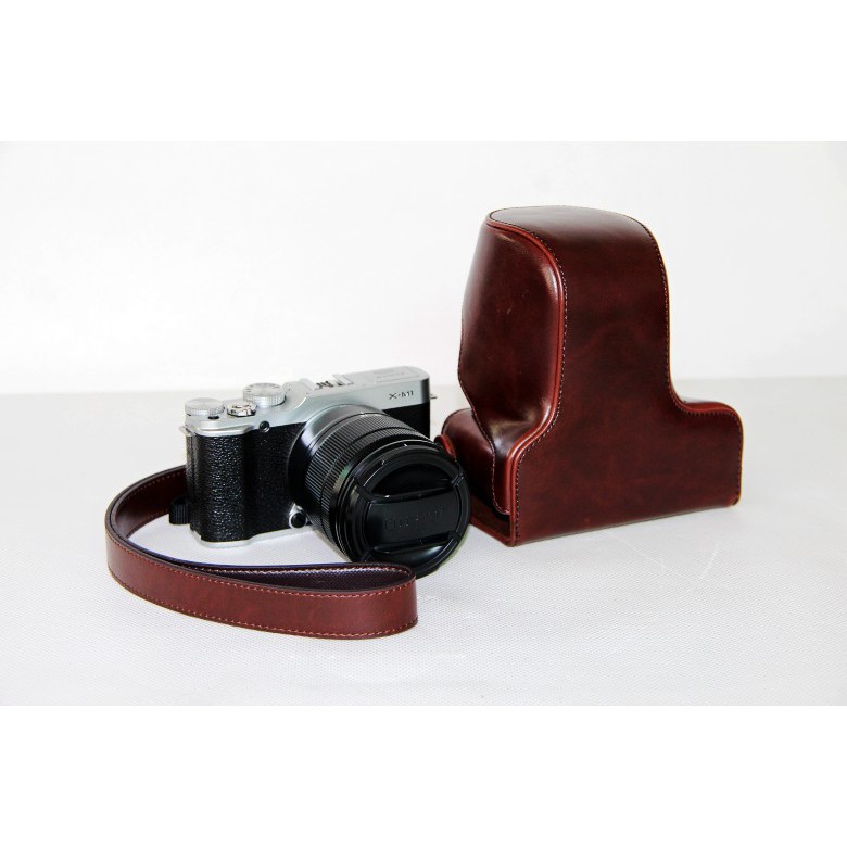 Bao Da Pu Đựng Máy Ảnh FujiFilm XA3 16-50mm Kèm Dây Đeo Vai Tiện Dụng