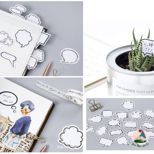 Hộp 45 miếng Sticker Hội thoại trang trí