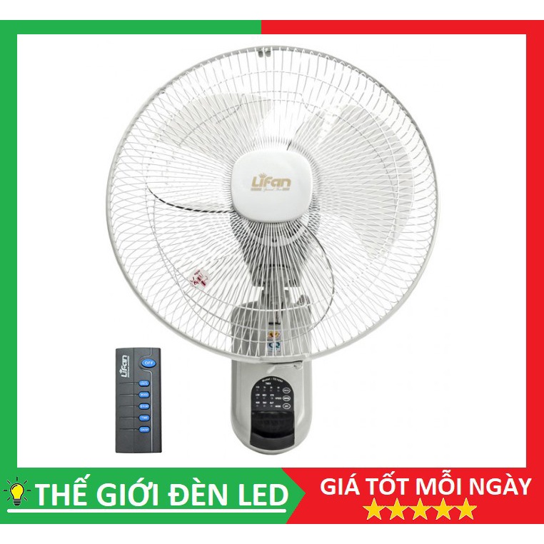 Quạt treo tường remote Lifan TE-1689