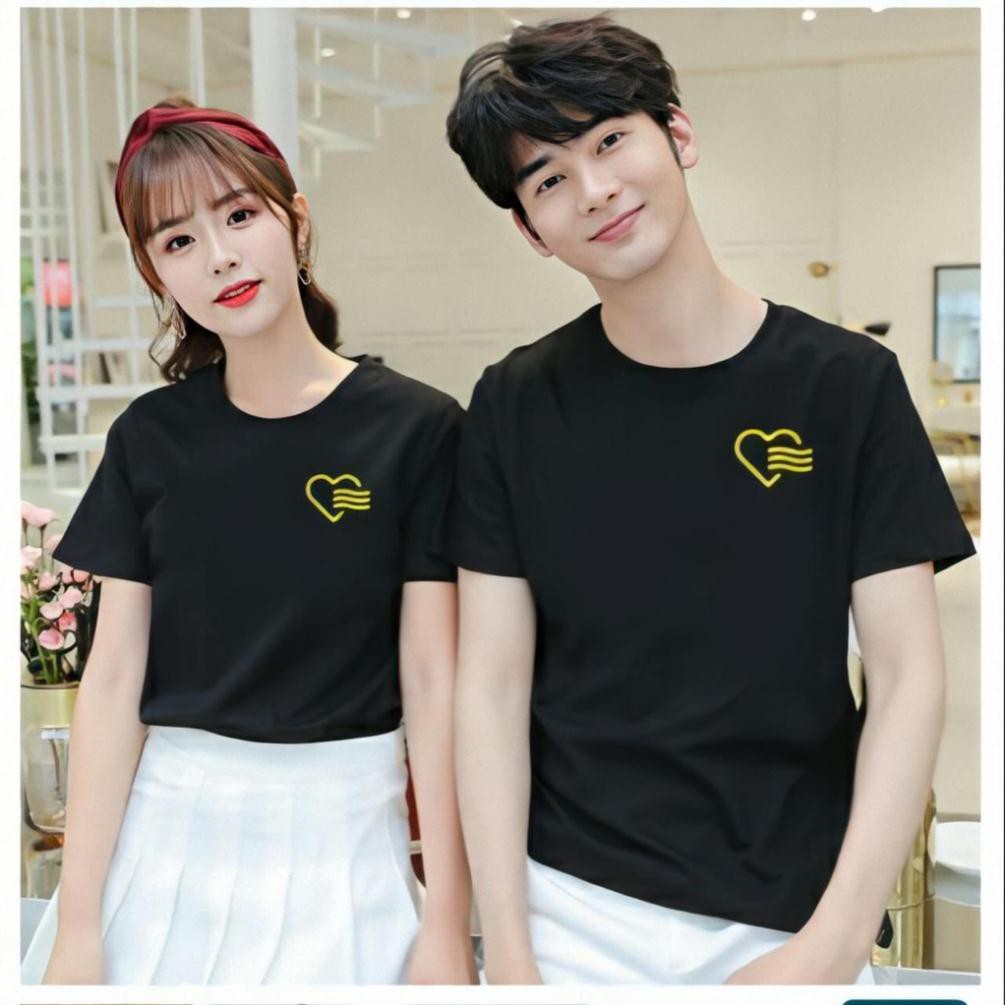 Áo unisex, áo thun đôi nam nữ đen trắng from rộng, vải cotton xịn