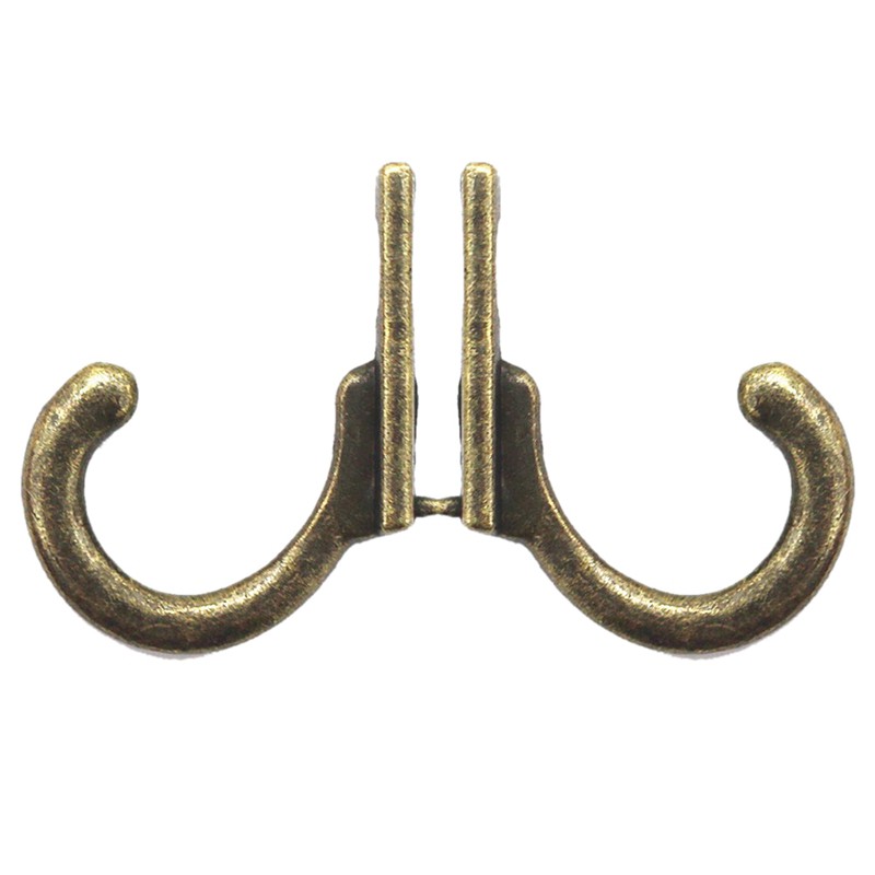 30pc Vintage Bronze Wall Mounted Single Hook Hangers (A)