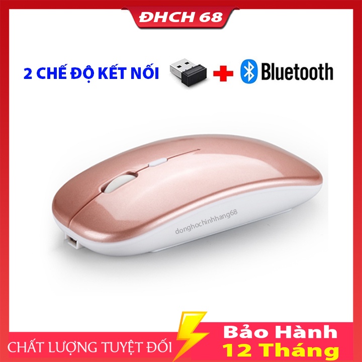Chuột Không Dây Bluetooth A68 Pro Bản Nâng Cấp Của Chuột A2  Dùng Pin Sạc, Click Không Gây Tiếng Ồn Bảo Hành 12 Tháng