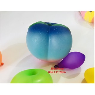 ( ĐX ) Squishy TRÁI ĐÀO TO BỰ màu xanh galaxy - kiểu dáng bắt mắt   ( nguyenhuyen9916)