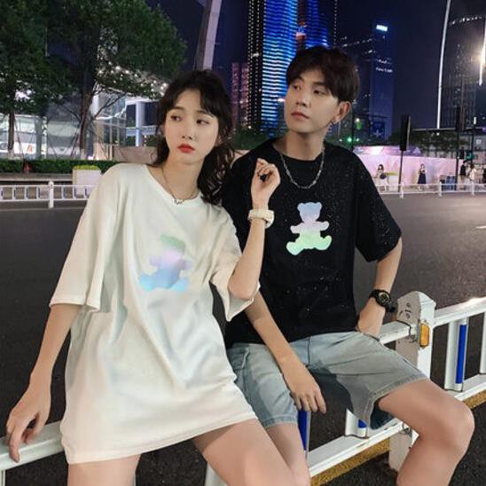 SALE- Áo Thun Phản Quang Nam Nữ In hình Con Gấu, áo chất, đi đêm, đi phượt bao ngầu, nhìn đã mắt - hàng cực chuẩn