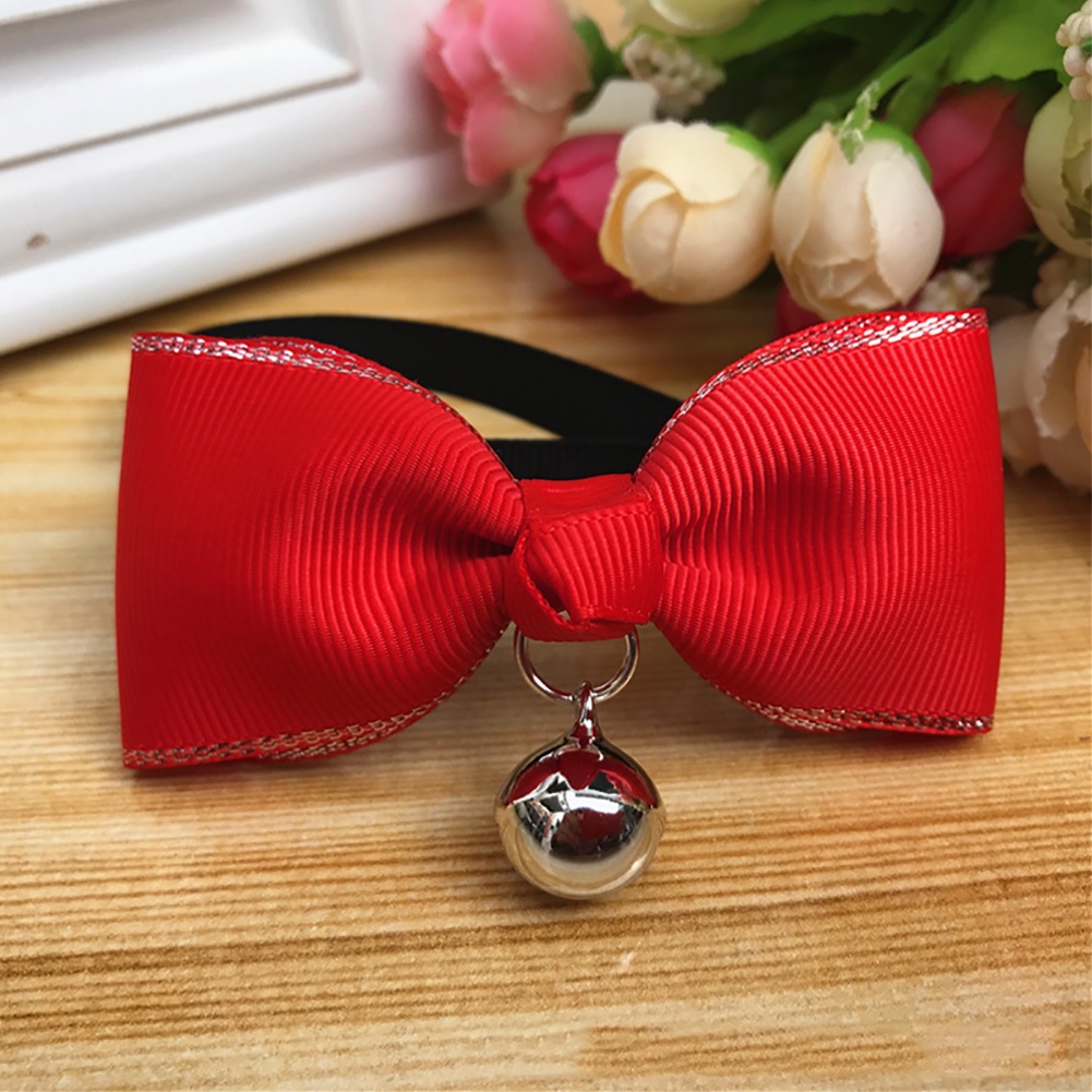Vòng cổ hình nơ có chuông dễ thương cho thú cưng
