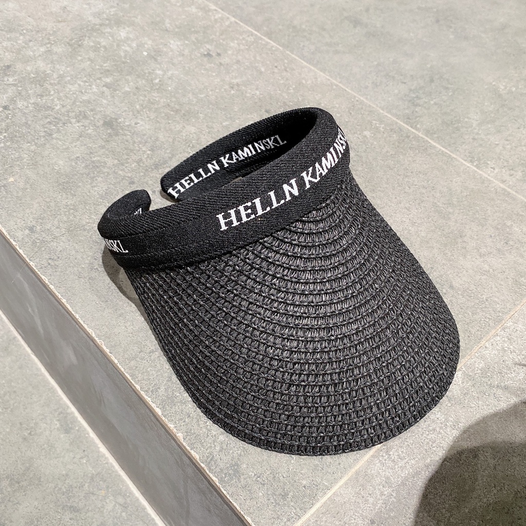 Mũ cói vành chống nắng nửa đầu chống nắng, chống tia UV style Hàn Quốc dễ thương phù hợp với mọi khuôn mặt