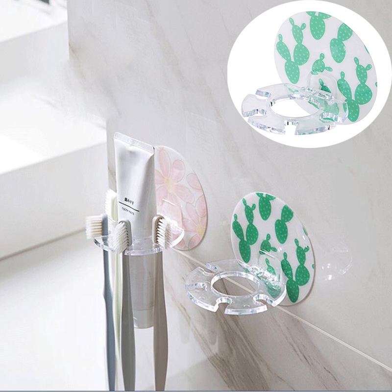 Giá đỡ bàn chải và kem đánh răng bằng nhựa tiện dụng cho phòng tắm