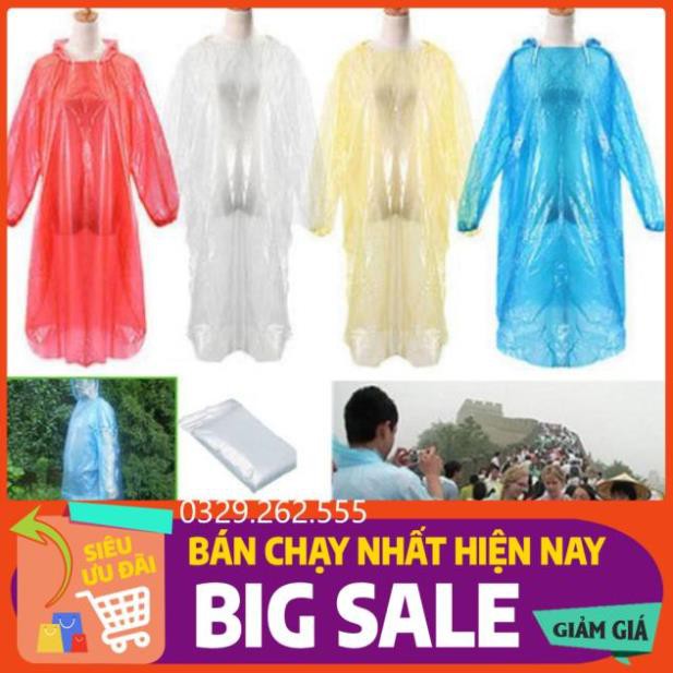 (FreeShip) Sỉ 10 áo mưa 1 lần đủ mầu chất dai siêu bền