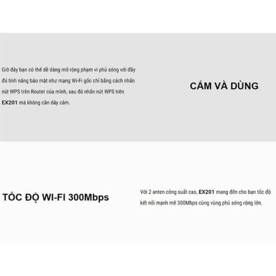 Bộ kích WiFi TOTOLINK EX201 - Bảo Hành 2 Năm, Hàng Chính Hãng | BigBuy360 - bigbuy360.vn