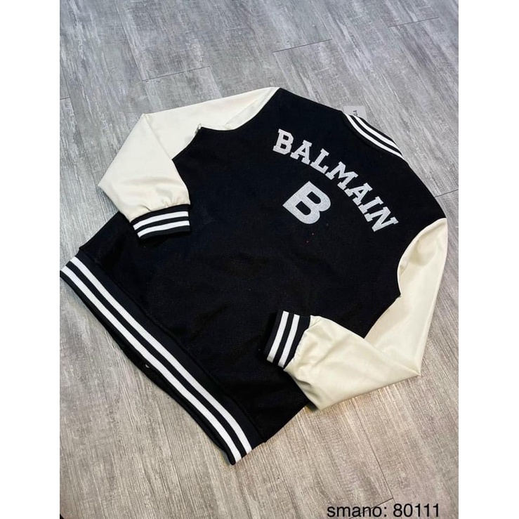 Áo khoác Bomber Nam Nữ Kẻ 3 Sọc Tay Teddy Nỉ bông