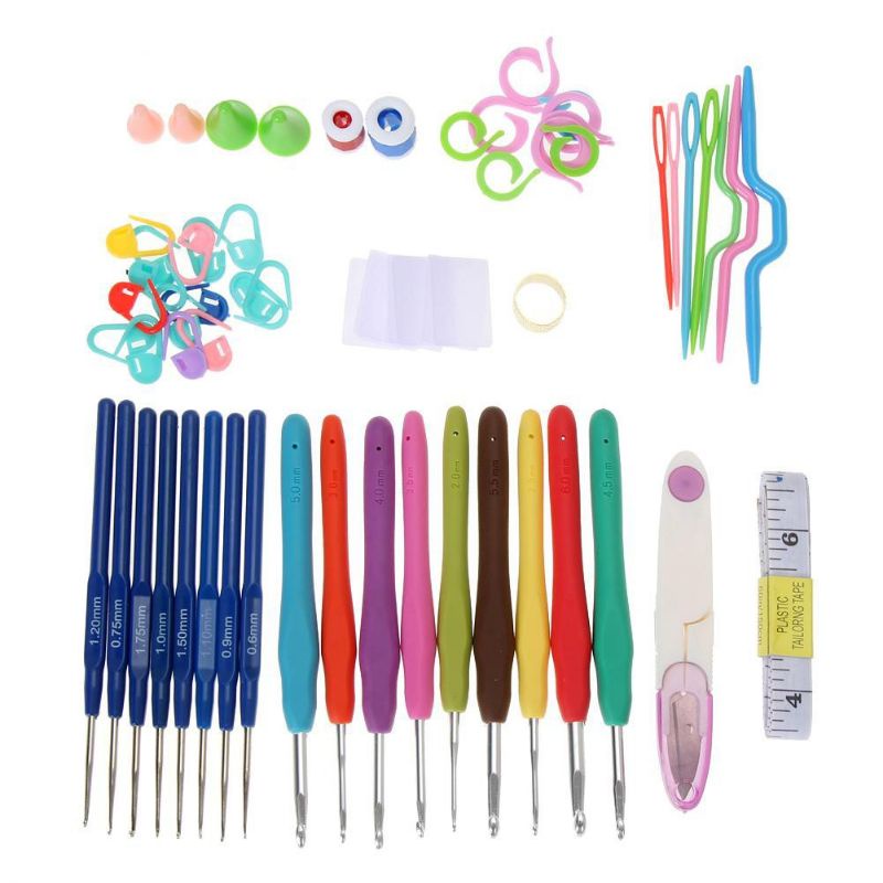 Bộ 57 Dụng Cụ Kim Móc Len đầy đủ tiện lợi