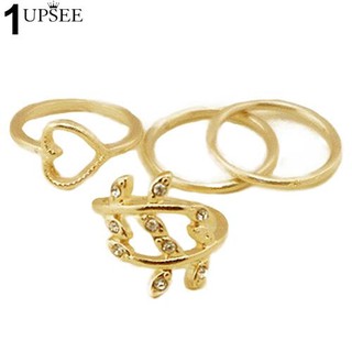 Set 4 nhẫn midi phong cách boho cá tính