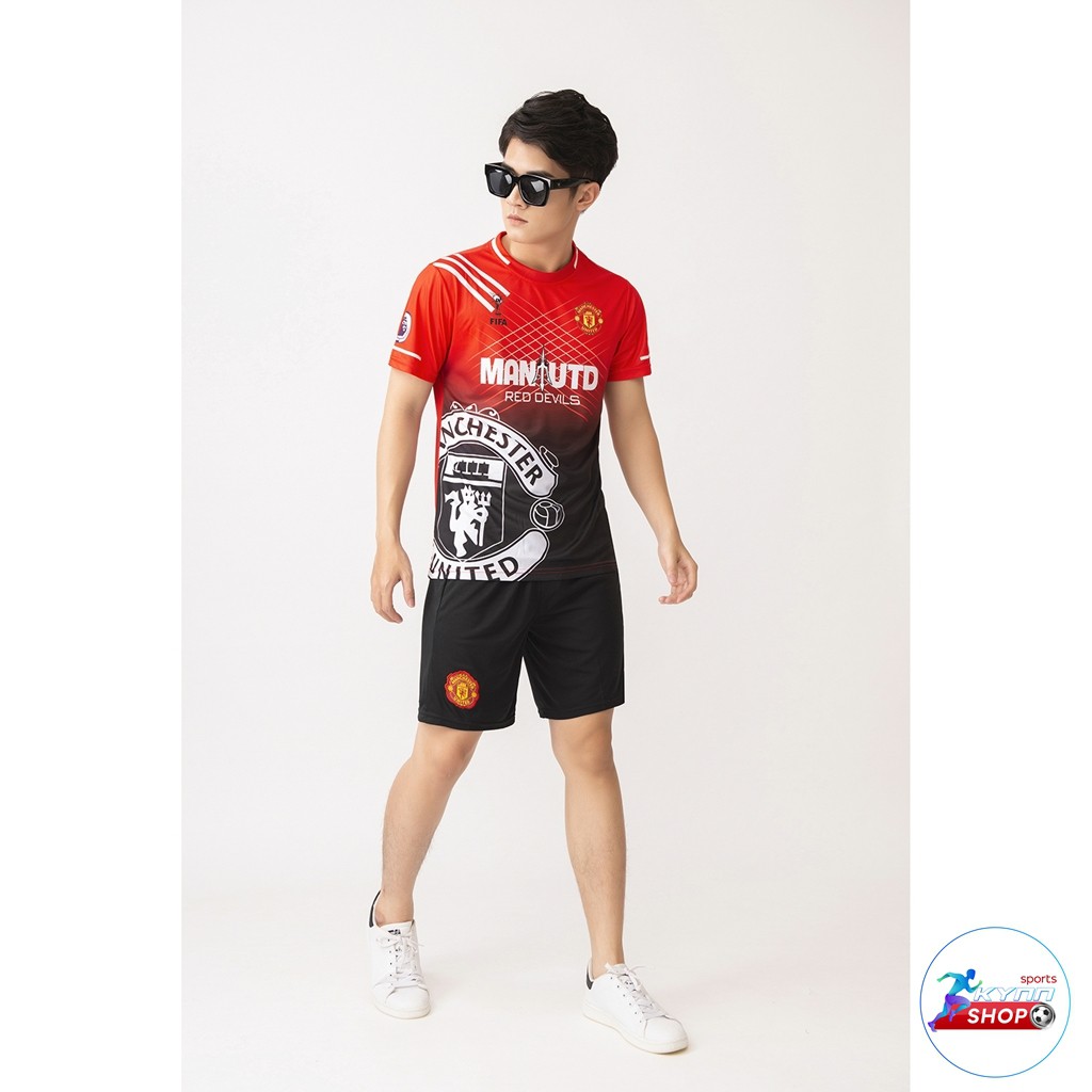 Bộ quần và áo bóng đá câu lạc bộ nam chất liệu vải thun Kynn shop