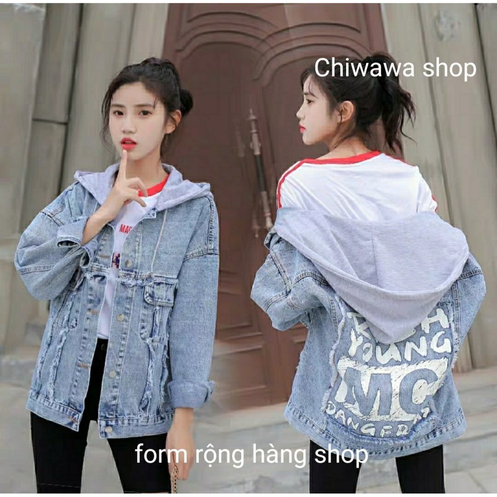 Áo khoác jeans nữ có nón chống nắng thời trang cao cấp MC Righ giá rẻ