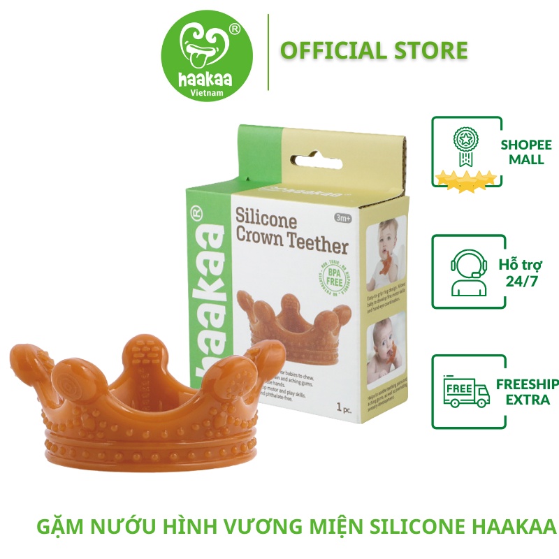 Gặm nướu hình vương miện Haakaa | 100% silicone cấp thực phẩm | Thúc đẩy quá trình mọc răng của bé