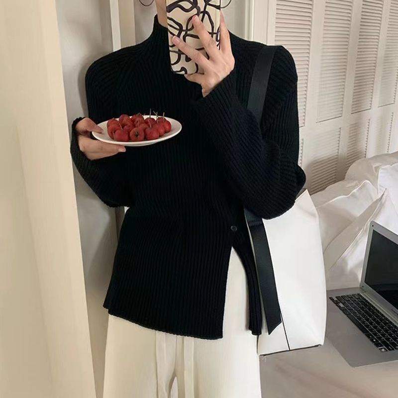 Áo Sweater Tay Dài Cổ Lọ Thời Trang Hàn Quốc Cho Nữ