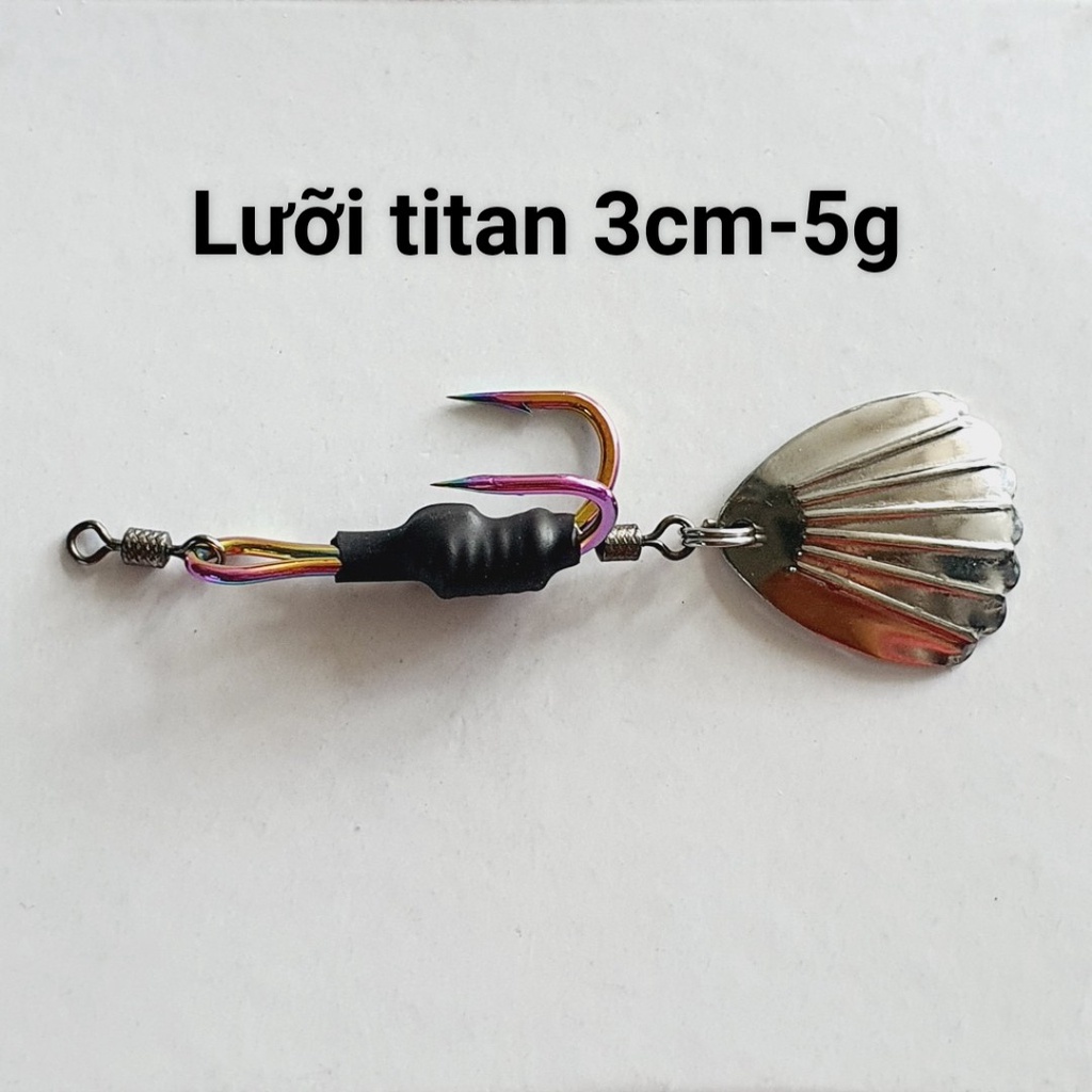 LƯỠI NHÁI HƠI TITAN THÌA VỎ SÒ (LƯỠI NỔI 3CM-5GR) PHÙ HỢP BODY NHÁI HƠI 3.5CM - 3.8CM - 4CM PHỤ KIÊN LURE