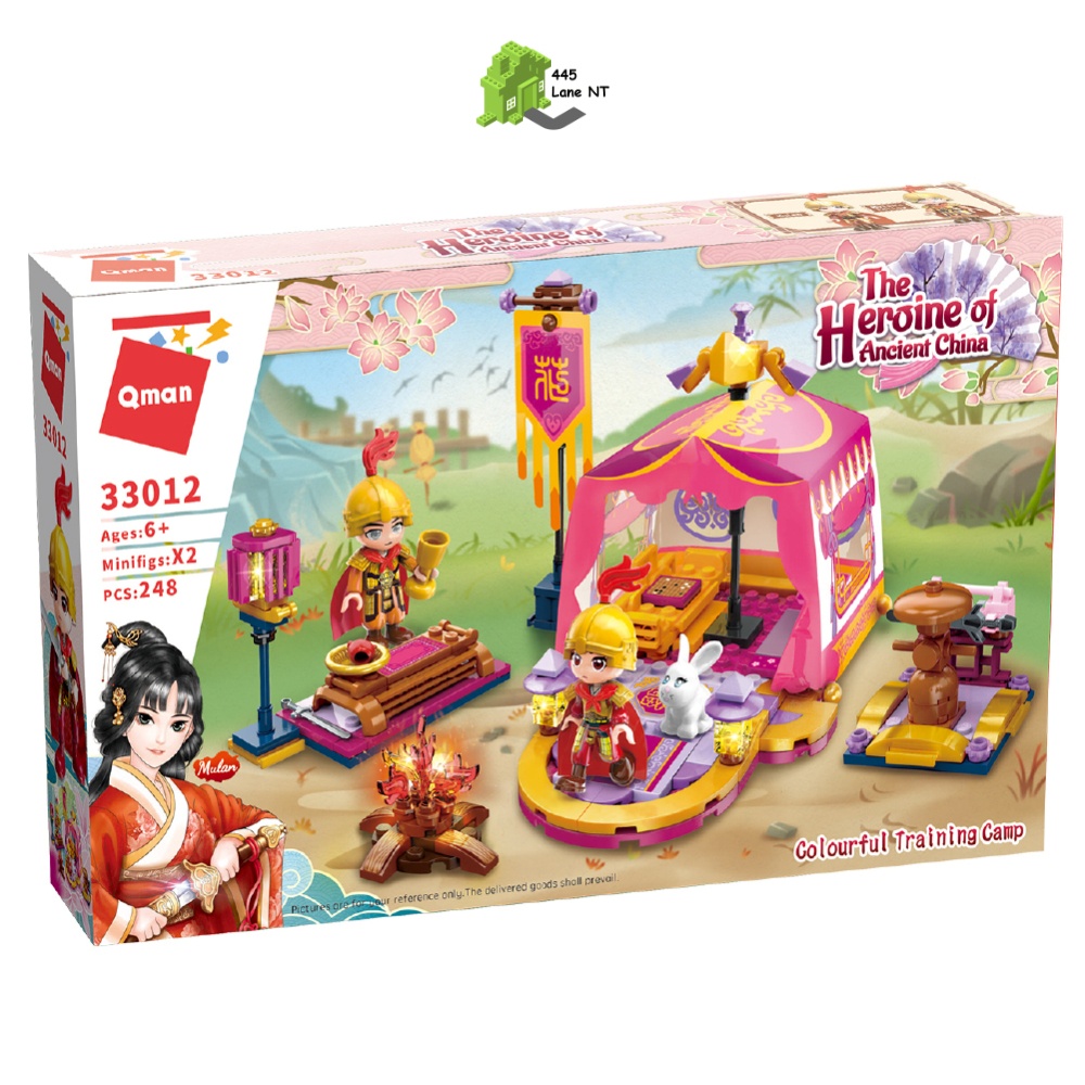 Đồ Chơi Lắp Ráp Lego Cho Bé Gái Qman 33012 Mộc Lan Ở Doanh Trại 248 Chi Tiết Cho Trẻ Từ 6 Tuổi