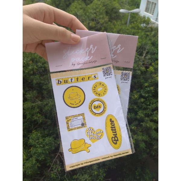 SET 10 STICKER CẮT SẴN BUTTER BTS | NHÃN DÁN BTS | STICKER DÁN NÓN BẢO HIỂM