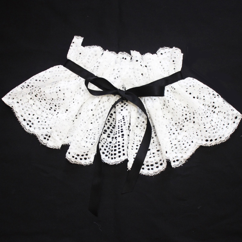 Vòng Cổ Choker Giả Xếp Ly Nhún Bèo Họa Tiết Caro Thắt Nơ Phong Cách Gothic Cho Nữ