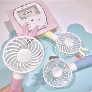 Quạt Cầm Tay Tại Thỏ Sạc Bin Siêu Rễ Thương