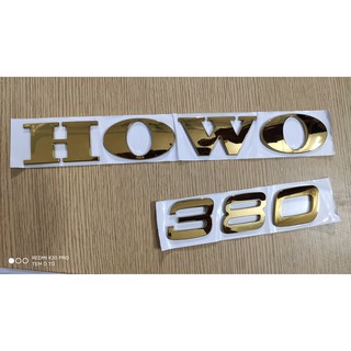 Chữ Howo, Sinotruck 380 nhựa ABS  mầu vàng