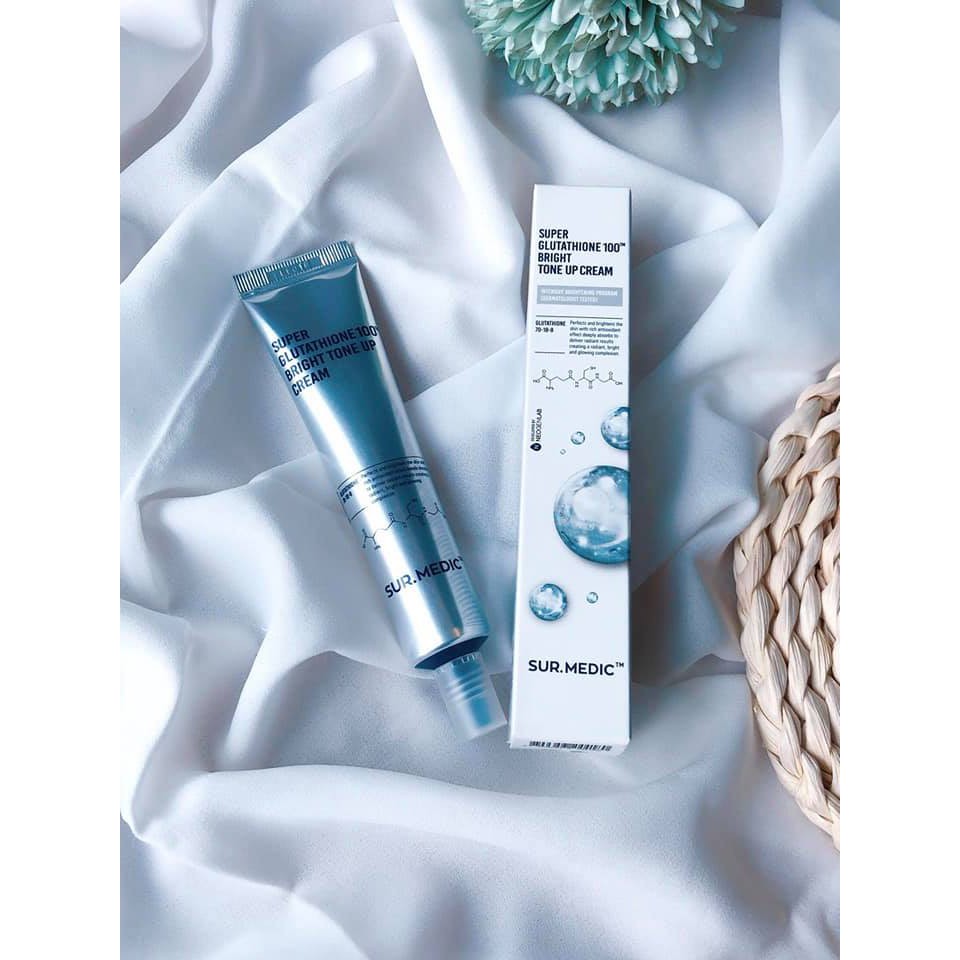 Kem Dưỡng Trắng Nâng Tông Da Sur.Medic Super Glutathione 100 Bright Tone Up Cream