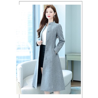 ÁO KHOÁC DẠ CỔ TRỤ DÁNG DÀI