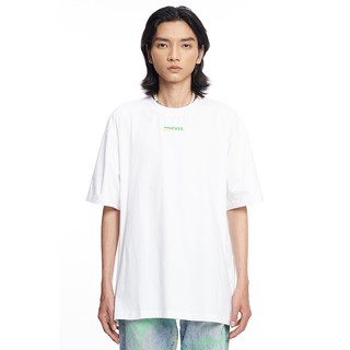 5theway® /two-tone line/ big logo new tee™ in white aka áo thun tay ngắn trắng