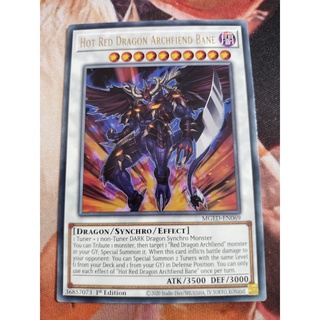 [Cửa hàng Luffy TCG] Thẻ trò chơi Yugioh chính hãng Konami UK Hot Red Dragon Archfiend Bane - MGED-EN069 - Rare