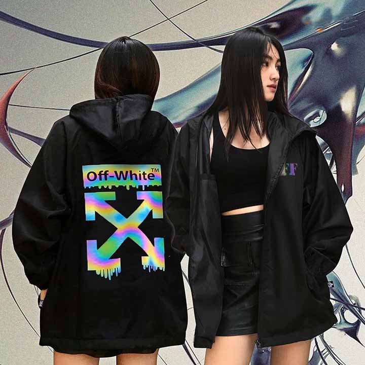 🌈𝐇𝐨𝐭𝐭𝐫𝐞𝐧𝐝🌈 Áo Khoác Dù Phản Quang Form Rộng Hình Sói & Off White Siêu Hot - Có Nón Chất Siêu Đẹp - Hình Thật, Unisex