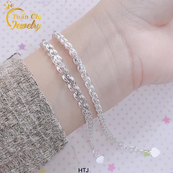 SIÊU SALE Lắc Tay Bạc Nữ, Kiểu Dáng Dây Mềm Thanh Lịch, Trẻ Trung