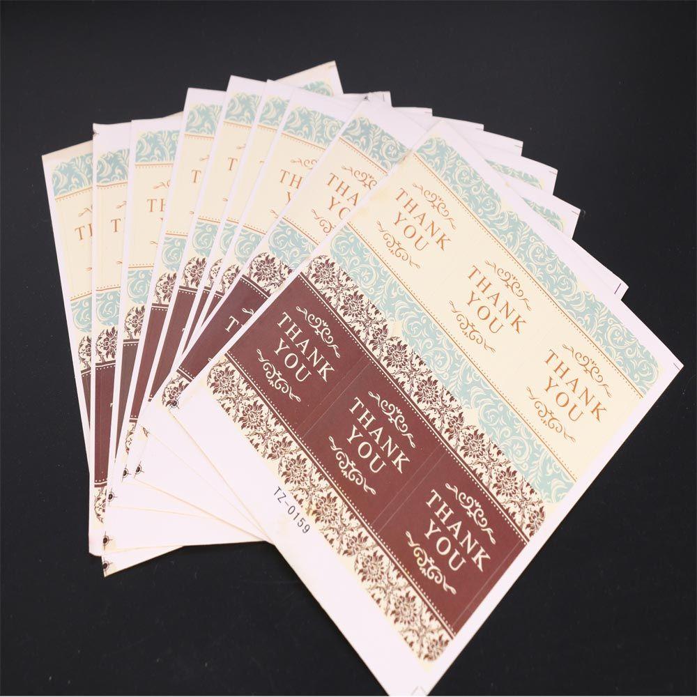 JARRED Bộ 60 Miếng Dán Trang Trí Hộp Kẹo In Chữ Thank You Kiểu Giáng Sinh Sáng Tạo