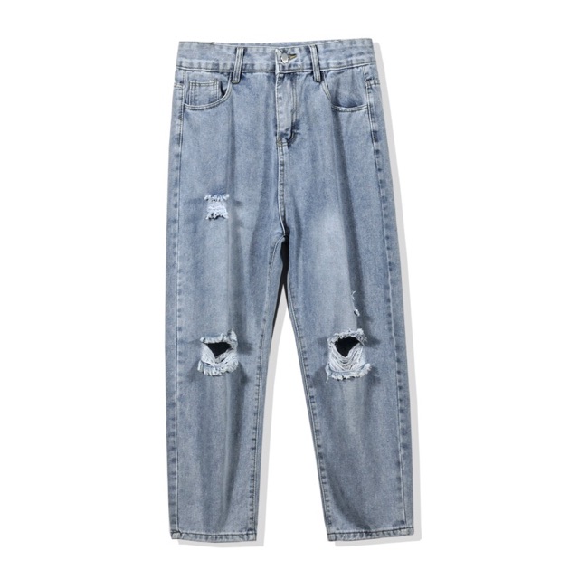 Quần Jeans Baggy Dáng Rách Gối 2020 | BigBuy360 - bigbuy360.vn