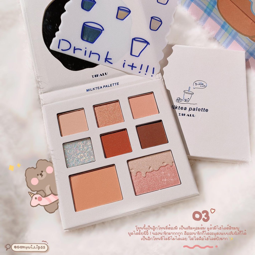 🌈🍓🍭 Bảng Phấn Mắt Dikalu Milktea Palette Siu Hot - Y364-C10T2 | BigBuy360 - bigbuy360.vn