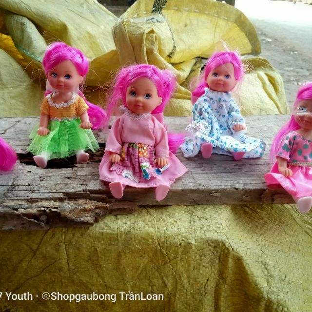 Búp bê tóc màu 14cm
