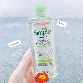 TONER SIMPLE - TONER CHO DA NHẠY CẢM VÀ DA DỄ NỔI MỤN 200ml