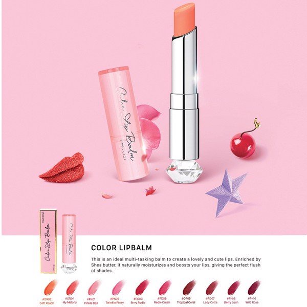 Son Dưỡng Môi Vacosi Color Lip Balm RD06 -  Redie Crush - Màu Đỏ 3g