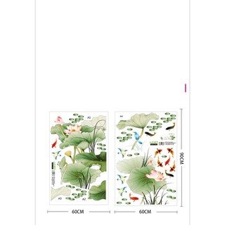 decal dán tường hoa sen mới