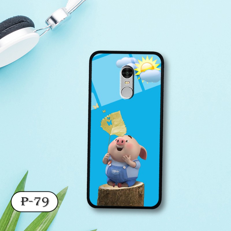 Ốp lưng kính 3D Xiaomi Redmi Note 4/ 4X- hình cute