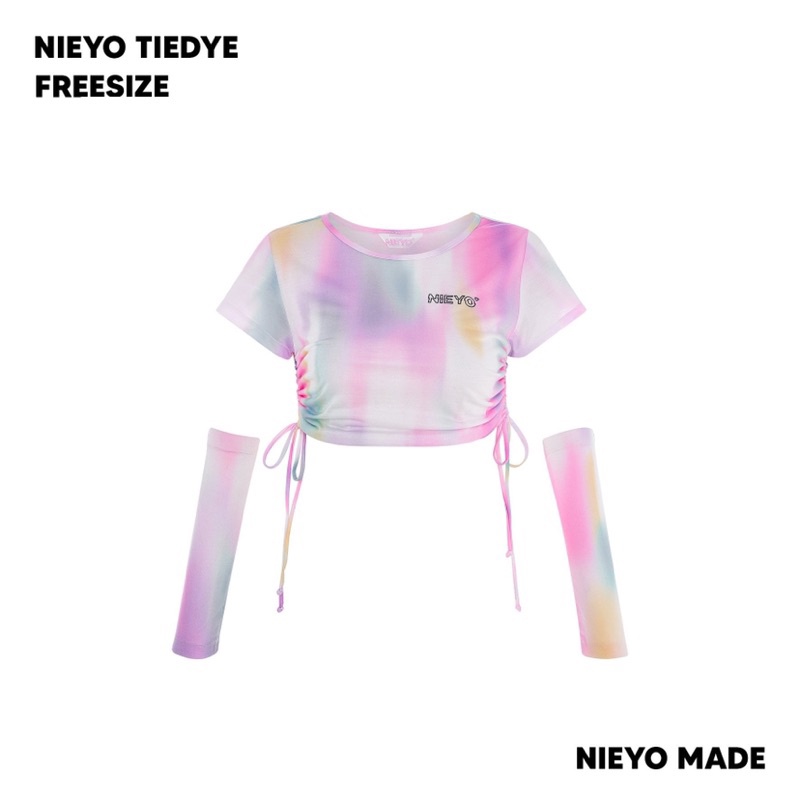 Áo Crop Tiedye + Glove ( Logo In Phản Quang ) NIEYO