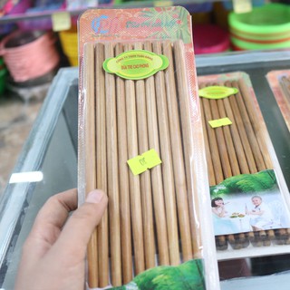Vỉ 5 đôi đũa gỗ gắp thức ăn tiện lợi