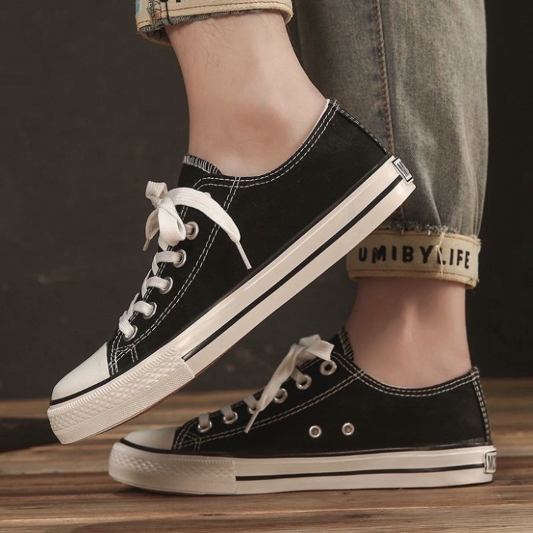 Giày thể thao cv Classic All Star Đen Thấp Cổ Nam Nữ đủ size 36-43