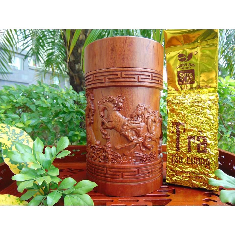 Hộp đựng chè gỗ hương nguyên khối mã đáo thành côn làm quà tặng Loại Lớn hàng công ty xuất khẩu loại 1 Free Ship Hot