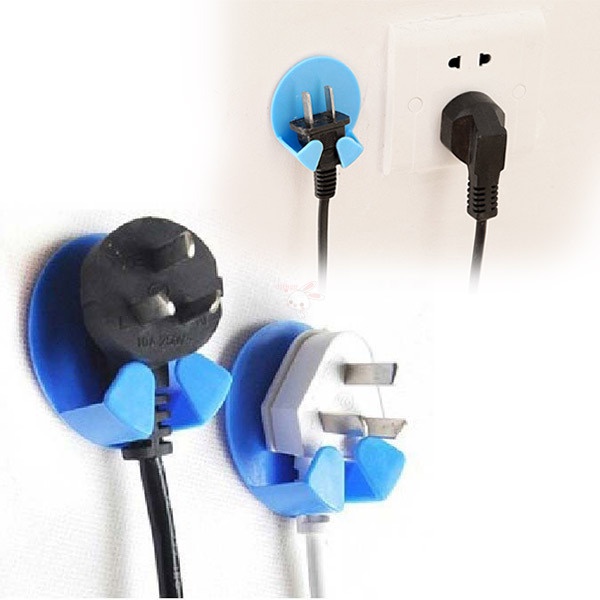 Set 2 Giá Đỡ Phích Cắm Dán Tường Tiện Dụng Cho Gia Đình / Khách Sạn