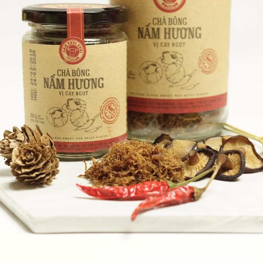 Chà bông nấm hương Nấm Tươi Cười (100g) - Phù hợp ăn chay và bổ dưỡng cho sức khoẻ