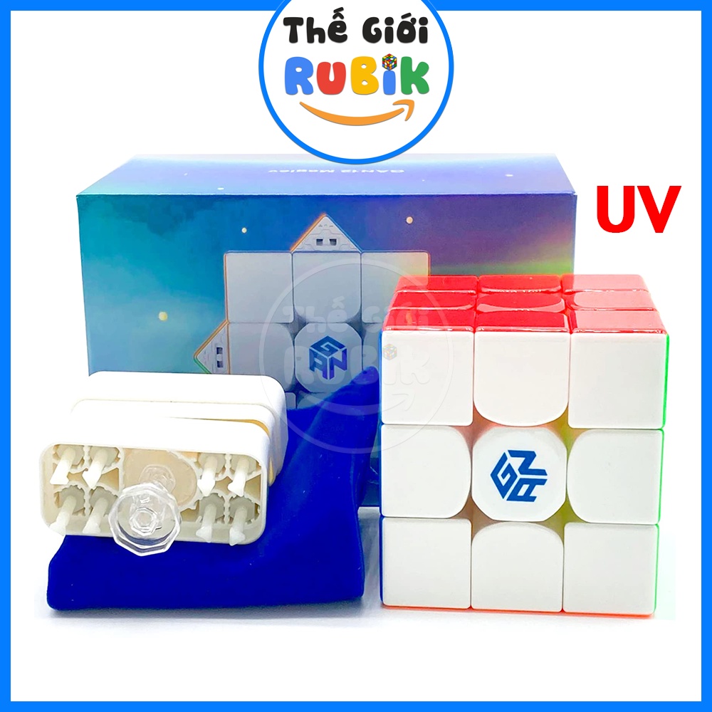 GAN 12 Maglev UV Rubik 3x3 có nam châm, cao cấp. Chính hãng GAN CUBE. Đồ chơi trí tuệ | The Gioi Rubik