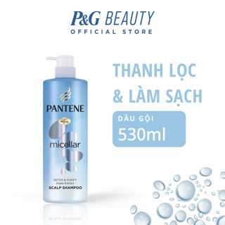 [Mã PG2112B giảm 8% đơn 199K] Dầu gội Pantene Micellar Làm sạch sâu chiết xuất Tảo biển 530 ml