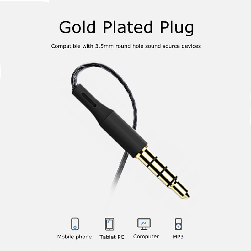 Tai Nghe Có Dây Chống Nước Âm Thanh Stereo Sống Động Dành Cho Samsung Iphone Xiaomi Huawei