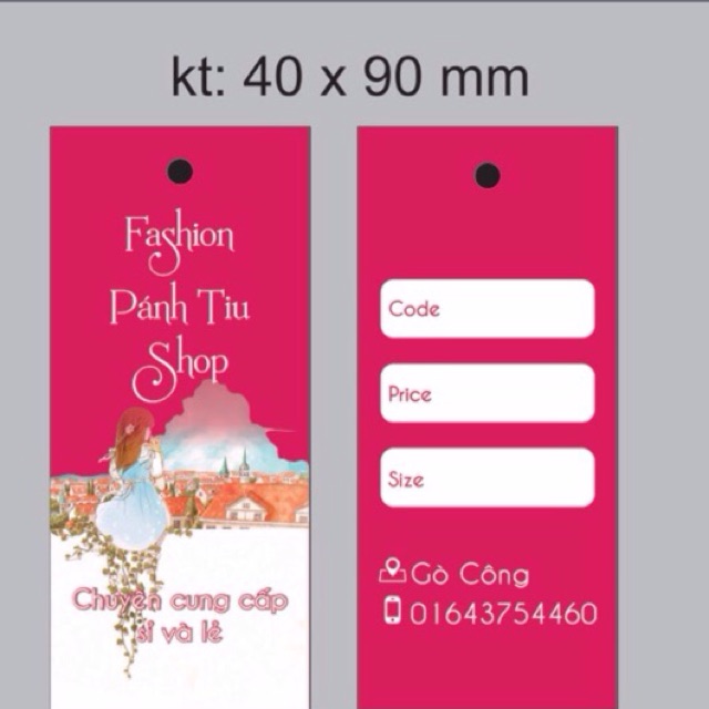 In tag giấy số lượng 500 chiếc